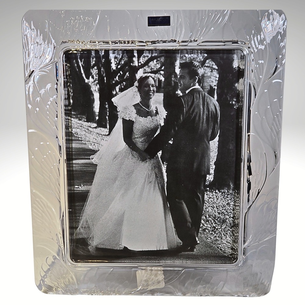 Marquis by Waterford "Paisley" Crystal Picture Frame 12 x 14, 8x10 Picture Inset